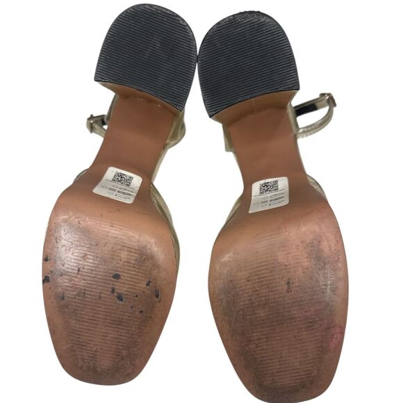 ASOS Metallic Gold Platform Heels Size: 10 - Picture 6 of 7